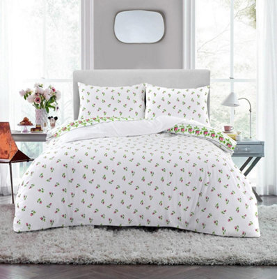 Homes & Linen Jacob Floral Paint Reversible Duvet Quilt Cover & Pillow Case Bedding Set In All Sizes