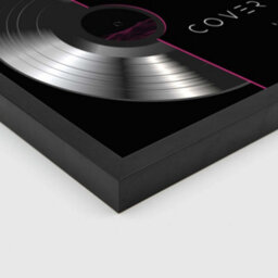 Nielsen Vinyl Double Record Display Frame - Black Wood 31.4X63.3X2.5Cm - Fits Double Lps - With Push And Turn Clips - thumbnail 2