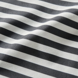 Ohs Stripe Frill Voile Net Curtain Pair Window Panels Slot Top Set - Black - thumbnail 6