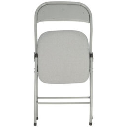 Harbour Housewares Fabric Padded Metal Folding Chair - Grey - thumbnail 4