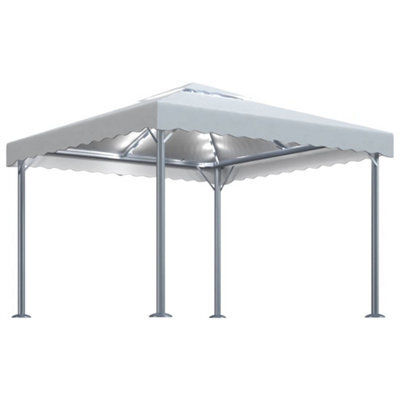 Berkfield Classic Gazebo With Led String Lights 300X300 Cm Cream Aluminium - image 1