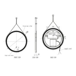 UK Homeliving Uk Home Living Avalon - Price Reduced -Led Mirror 600mm - thumbnail 4