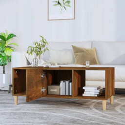 Berkfield Stylish Coffee Table Smoked Oak 102X50X40 Cm Engineered Wood - thumbnail 6