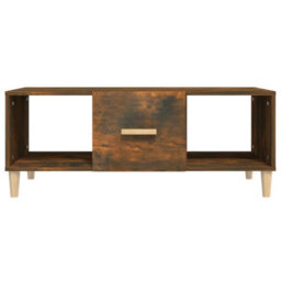 Berkfield Stylish Coffee Table Smoked Oak 102X50X40 Cm Engineered Wood - thumbnail 3