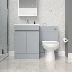 Nes Home Matte Grey Freestanding 600mm Vanity Unit, Wc Unit & Btw Toilet - thumbnail 2