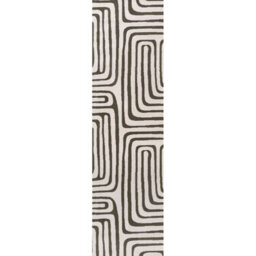 The Rugs Loft Olive And Ivory Curved Line Living Room Area Rug And Runners Soft Pile - thumbnail 9