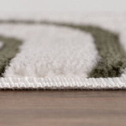 The Rugs Loft Olive And Ivory Curved Line Living Room Area Rug And Runners Soft Pile - thumbnail 7