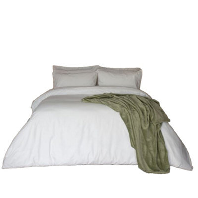 Belledorm Egyptian Cotton Plain Duvet Cover White (Superking) - image 1