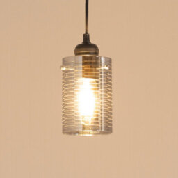 Valuelights Elsie Smoked Glass Patterned Ceiling Small Cylinder Lamp Shade (D)10Cm - thumbnail 3
