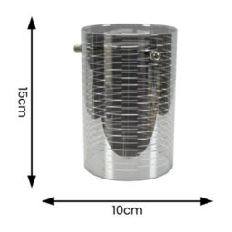 Valuelights Elsie Smoked Glass Patterned Ceiling Small Cylinder Lamp Shade (D)10Cm - thumbnail 6