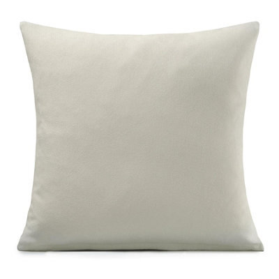 Luxury Living Plain Velvet Chenille Cushion Cream - image 1