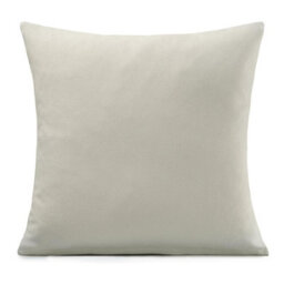 Luxury Living Plain Velvet Chenille Cushion Cream - thumbnail 2