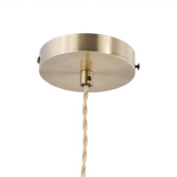First Choice Lighting Flex - Antique Brass Pendant Kit With Cream Braided Cable - thumbnail 2