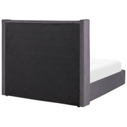Beliani Ottoman Bed Velvet Lubbon 140 X 200 Cm (Eu Double) Grey - thumbnail 8