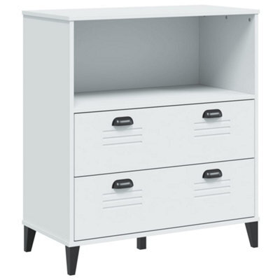 Berkfield Industrial Bookcase Viken White 80X40X90 Cm Engineered Wood - image 1