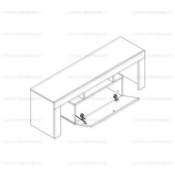 Tv Unit 160Cm Modern White With High Gloss Doors - Creative Furniture - thumbnail 8