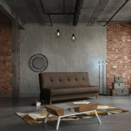 Enduro Iii Sofa Bed 193 Cm With Click Clack Mechanism Storage Comfortable Fold Out Couch With Wooden Frame Brown - thumbnail 2