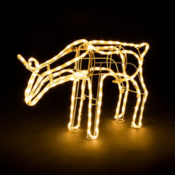 Christow Light Up Grazing Reindeer Rope Light Christmas Decoration Outdoor Warm White Led