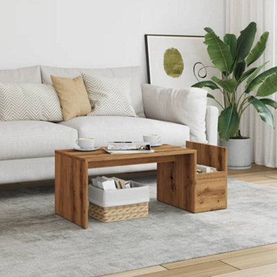 Berkfield Coffee Table Artisian Oak 90X45X35 Cm Engineered Wood - image 1