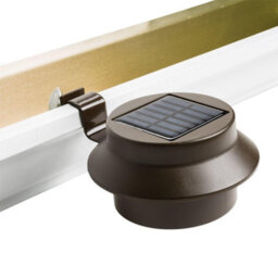 Taylor & Brown 2 X Solar Led Fence Gutter Lights, Super Bright, Weather-Resistant, No Wiring, Home & Garden Décor (Black) - thumbnail 4