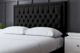 DS Living Allegra Upholstered Black Panel Bed With Headboard And Ottoman Base Storage King - thumbnail 4