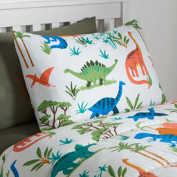 OHS Dino Coverless Duvet Pillowcase 10.5 Tog Kids Single Quilt Camping Bedding Set - thumbnail 3