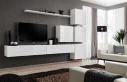 "Arte Switch Ix 300Cm White Gloss Wall-Mounted Entertainment Unit - Glamorous Media Suite For Tvs Up To 75"""