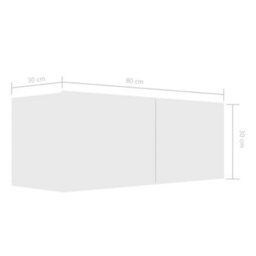 Berkfield Tv Cabinet White 80X30X30 Cm Engineered Wood - thumbnail 9
