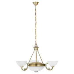 Elegant Bronzed Pendant Ceiling Light With Satin Glass Shade And E14/e27 Bulbs