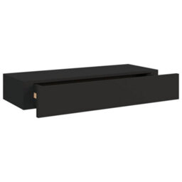 Berkfield Wall-Mounted Drawer Shelves 2 Pcs Black 60X23.5X10Cm Mdf - thumbnail 8