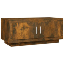Berkfield Sturdy Coffee Table Smoked Oak 102X50X45 Cm Engineered Wood - thumbnail 1