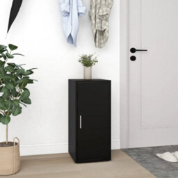 Berkfield Shoe Cabinet Black 32X35X70 Cm Engineered Wood - thumbnail 4