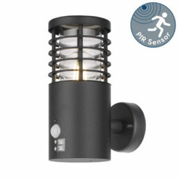 First Choice Lighting Bloom - Black Ip44 Outdoor Motion Sensor Wall Lamp - thumbnail 2