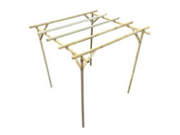 Edecks Wisteria Rosea Wooden Garden Pergola (W 2400mm X D 2400mm) With Concrete In Posts (2.25M) - thumbnail 3
