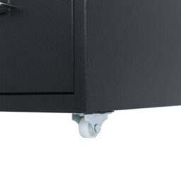 Living And Home 6 Drawers Black Vertical Mobile Metal File Cabinet Bedside Table With Wheels 685 mm - thumbnail 7