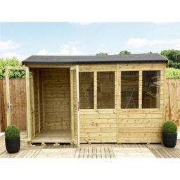 Marlborough - 9 X 9 Reverse Pressure Treated T&g Apex Summerhouse + Double Doors + Lock & Key (9 X 9' / (9 X 9Ft) (9X9) - thumbnail 6