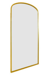 "Mirroroutlet Angustus Gold Metal Framed Arched Full Length Wall Leaner Mirror 67""x33"" (170X85Cm)" - thumbnail 4
