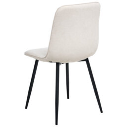 Beliani Set Of 4 Dining Chairs Tuscola Fabric Light Beige - thumbnail 6