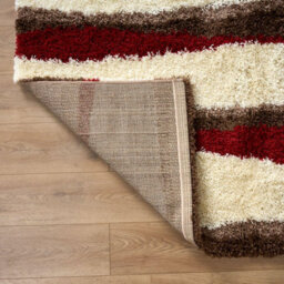 "Bravich Red Wave Geometric Shaggy Rug 200 X 290Cm (6'7"" X 9'6"")" - thumbnail 5
