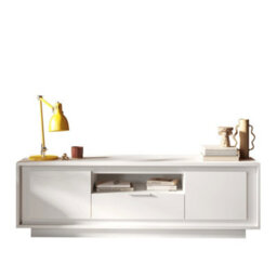 FurniComp LTD Furnicomp Berlin 2 Door 1 Drawer 180Cm Matt White Tv Stand - thumbnail 2