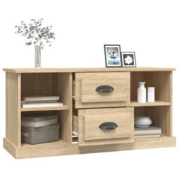 Berkfield Durable Tv Cabinet Sonoma Oak 99.5X35.5X48 Cm Engineered Wood - thumbnail 5