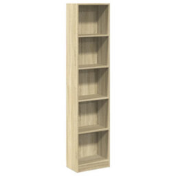 Vidaxl Bookcase Sonoma Oak 40X24X176 Cm Engineered Wood - thumbnail 2