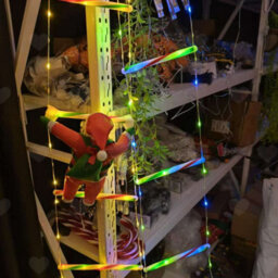 Amorly 2Pcs Multicolor Santa Ladder String Lights 1.7M, 8Mode Waterproof Led Christmas Lights, Festive Ornament For Xmas Tree, Home Wall - thumbnail 5
