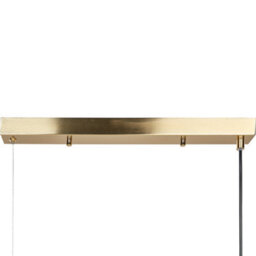 Wyld And Coco Brass 5-Light Rectangular Pendant Lamp In Brushed Iron, W100 X D4 X H127Cm - thumbnail 5