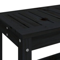 Berkfield Garden Bench Black 82.5X35X45 Cm Solid Wood Pine - thumbnail 7