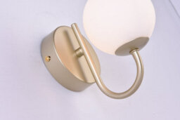 Harper Living 1Xg9 Up Wall Light, Globe Shape Glass Shade, Gold Finish - thumbnail 8