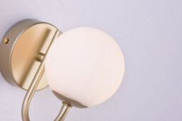 Harper Living 1Xg9 Up Wall Light, Globe Shape Glass Shade, Gold Finish - thumbnail 9