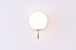 Harper Living 1Xg9 Up Wall Light, Globe Shape Glass Shade, Gold Finish - thumbnail 2