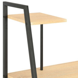 Berkfield Modern Desk With Shelving Unit Black And Oak 102X50X117 Cm - thumbnail 5