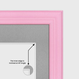 AK Frames 20X14 Pastel Pink Classic Multi Photo Frame With Silver Mount - Holds 2 Apertures (2X) A4 Photos - thumbnail 7